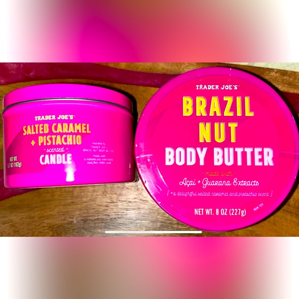Trader Joe’s Brazil nut body butter and candle set